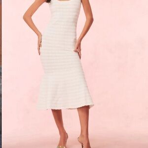 Leigh Pointelle Knit Midi Dress